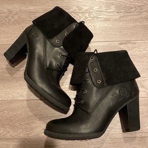 Timberland Black Women's Heeled Boots, sz 9.5 US, EUC